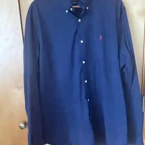 Polo Ralph Lauren XXL Classic Fit Performance ls navy blue shirt. Lightweight!